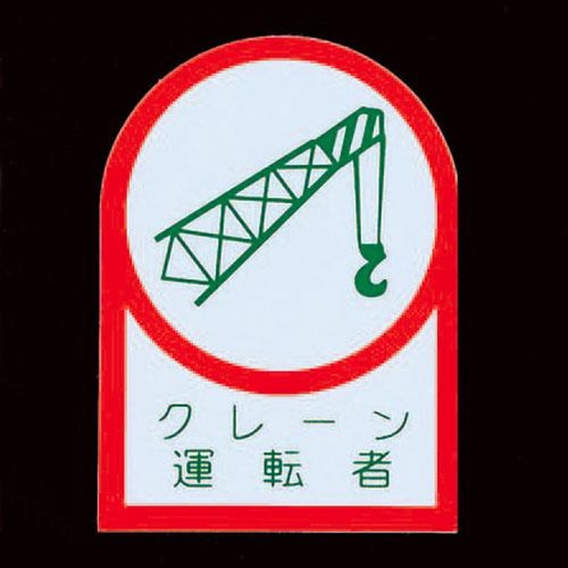 エスコ EA983AN-11A 35x25mmヘルメットステッカー(クレーン運転者/2枚) 1個(ご注文単位1個)【直送品】