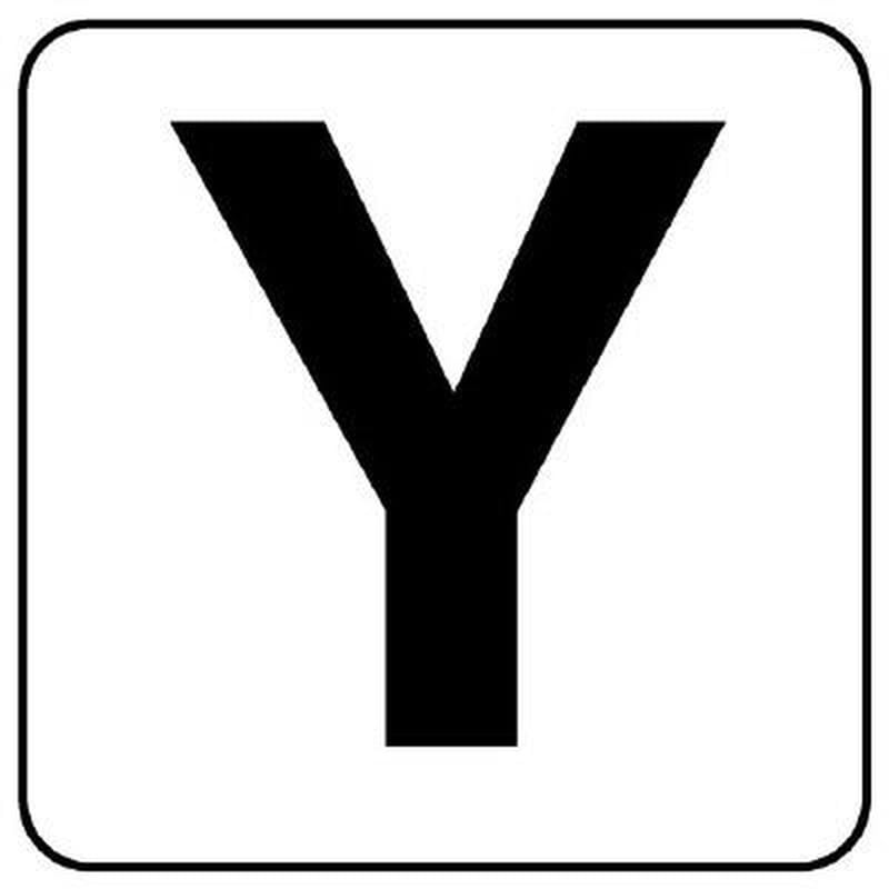 エスコ EA983CW-155 100x100mmアルファベット表示ステッカー［Y](1枚) 1個（ご注文単位1個）【直送品】