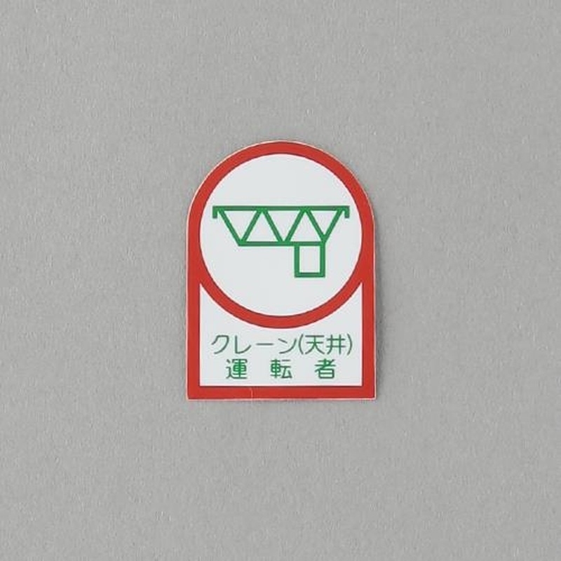 エスコ EA983AN-12A 35x25mmヘルメットステッカー(クレーン(天井)運転者/2枚) 1個(ご注文単位1個)【直送品】