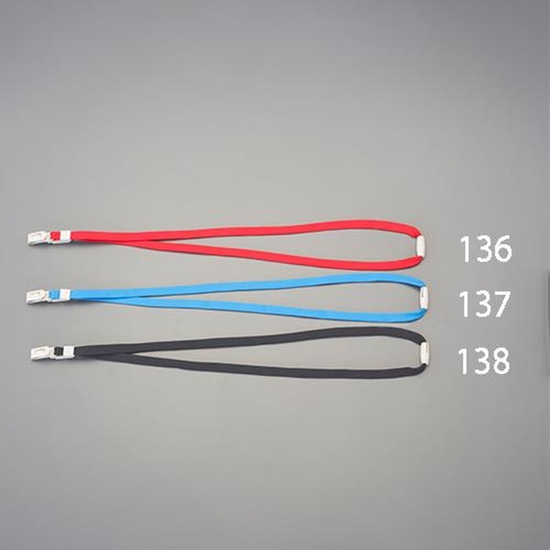 エスコ EA956VA-138 100cm名札用ストラップ(黒) 1個（ご注文単位1個）【直送品】