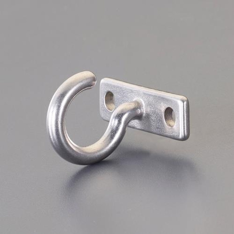 エスコ EA638AC-51 3mm/7.5x20mmプレートフック(ステンレス製) 1個(ご注文単位1個)【直送品】