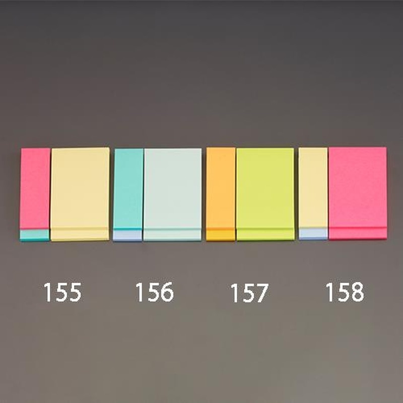 エスコ EA762GA-157 75x50mm/75x25mm強粘着メモ(30枚x4個/3色) 1個(ご注文単位1個)【直送品】