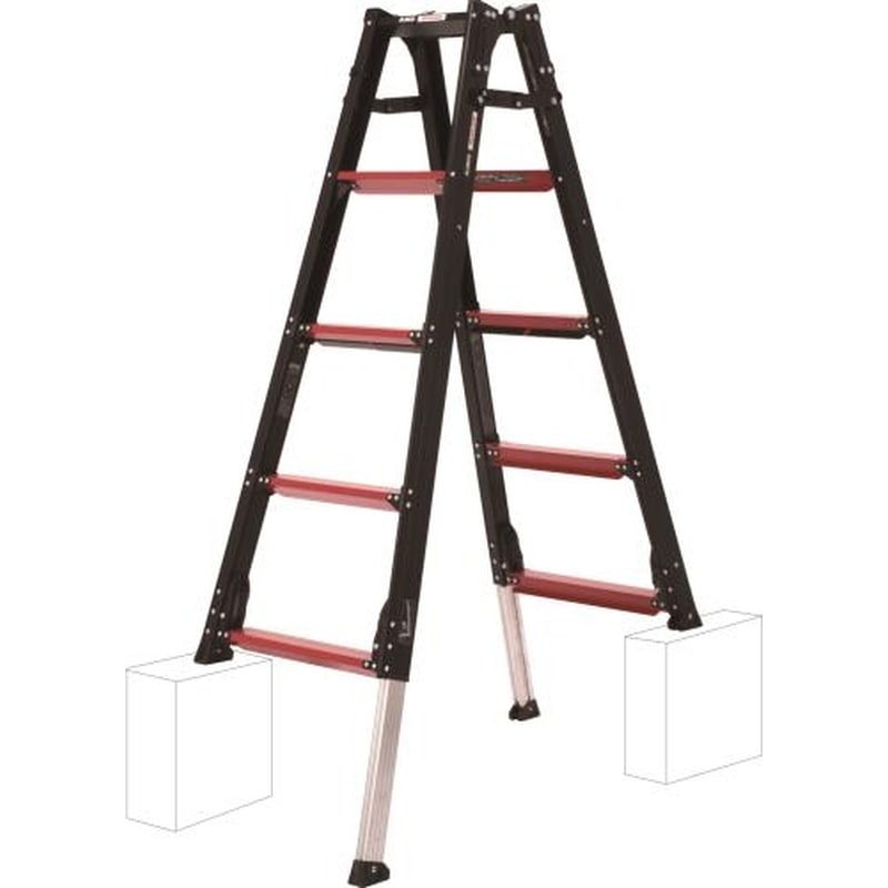 エスコ EA903A-2 1.69mはしご兼用脚立(ワイドステップ/伸縮脚) 1個（ご注文単位1個）【直送品】