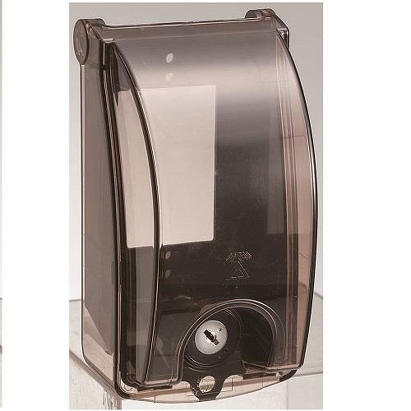 エスコ EA940CS-394 91x167mmコンセント保護カバー(透明蓋/鍵付) 1個(ご注文単位1個)【直送品】