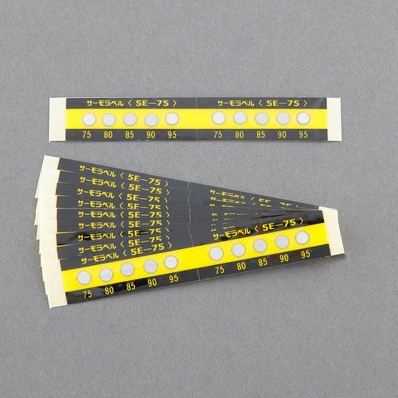 エスコ EA722ZD-75 75，80，85，90，95℃示温材(サーモラベル/20枚 1個（ご注文単位1個）【直送品】