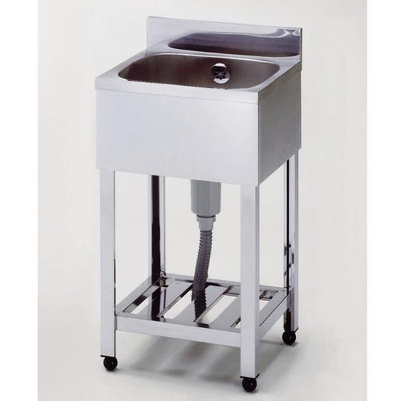 エスコ EA468EF-1 450x450x890mm一槽シンク(SUS430) 1個(ご注文単位1個)【直送品】