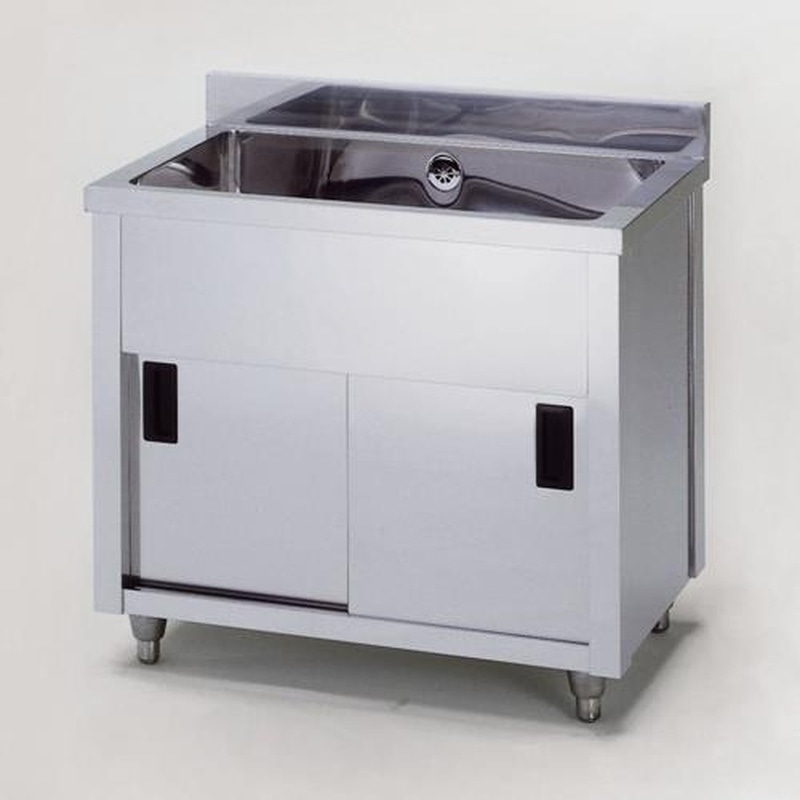 エスコ EA468EF-46 600x600x890mm一槽キャビネットシンク(SUS430) 1個(ご注文単位1個)【直送品】