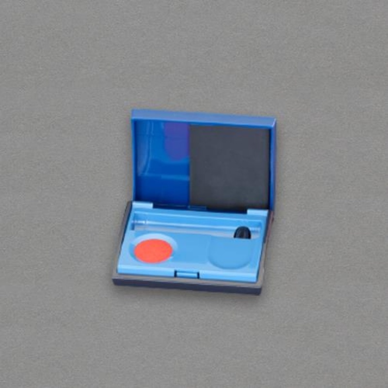 エスコ EA762AD-81 印鑑ケース(朱肉付/ブルー) 1個(ご注文単位1個)【直送品】