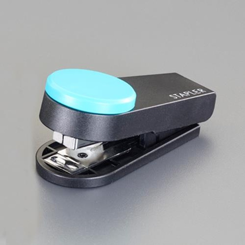 エスコ EA762HC-53 10枚用ホッチキス(携帯用/ライトブルー) 1個（ご注文単位1個）【直送品】