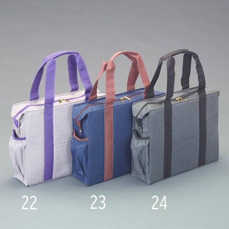 エスコ EA927AS-22 275x355x110mmオフィス用トートバッグ(グレー) 1個(ご注文単位1個)【直送品】