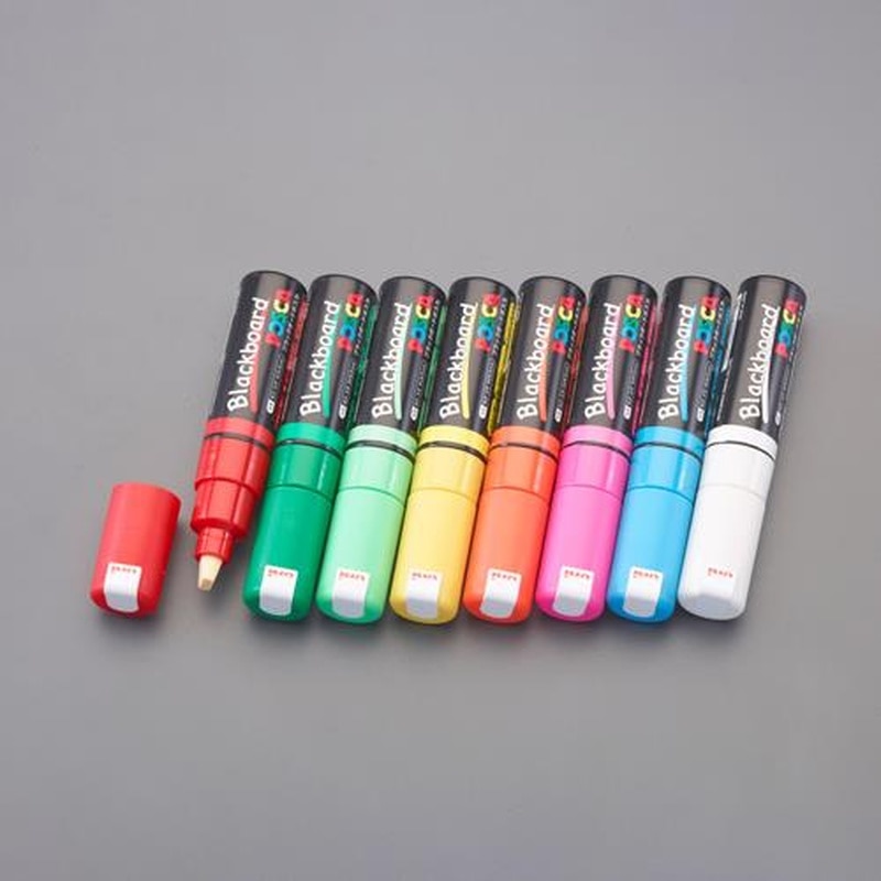 エスコ EA765MS-30 8本組/太字水性ブラックボードマーカー 1個（ご注文単位1個）【直送品】