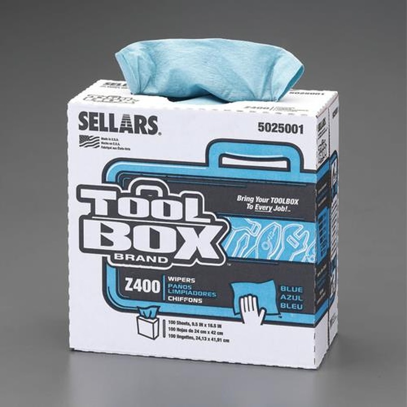 エスコ EA929AC-10B 216x420mm工業用ワイパー(中厚/100枚/8箱) 1個(ご注文単位1個)【直送品】