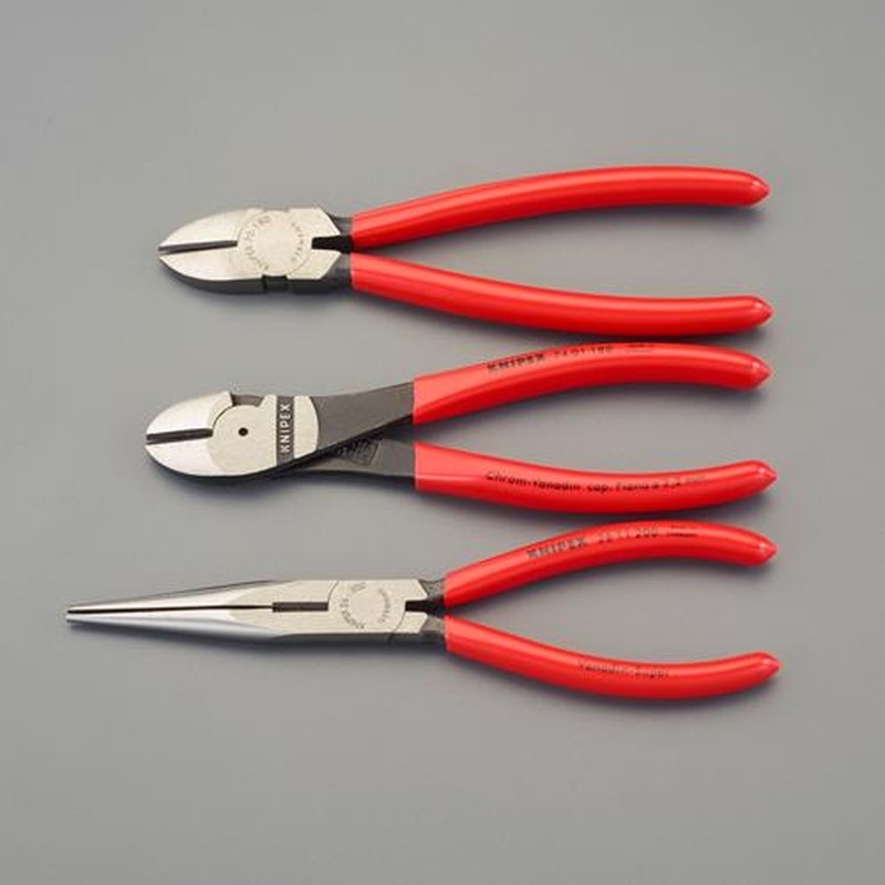 エスコ EA534KS-11 3本組プライヤーセット(ツールロール付) 1個（ご注文単位1個）【直送品】