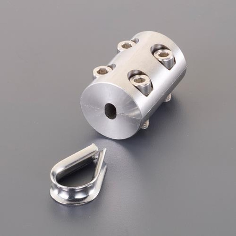 エスコ EA638RC-6 4mmワイヤークランプ(ステンレス製) 1個（ご注文単位1個）【直送品】