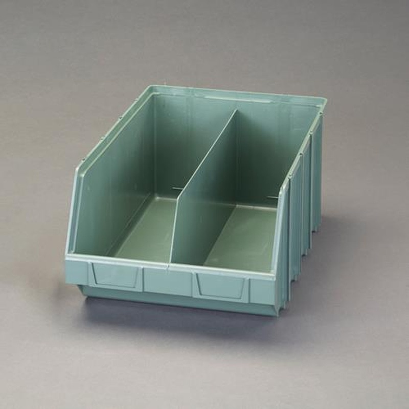 エスコ EA661cm-19 385x580x250mmパーツトレー(重ね置型・緑/4個) 1個(ご注文単位1個)【直送品】