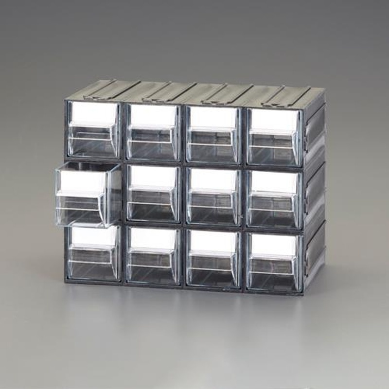 エスコ EA661cm-22 225x133x169mm/4列3段連結収納(引出し) 1個（ご注文単位1個）【直送品】