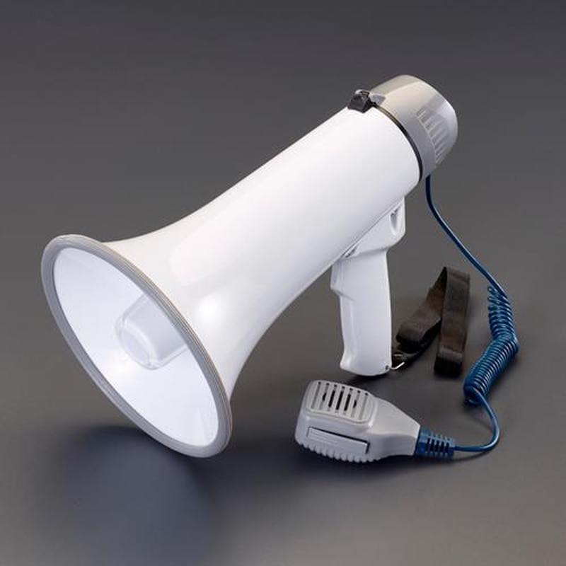 エスコ EA916X-65 20Wメガホン(サイレン・アラーム音付/ショルダー型) 1個(ご注文単位1個)【直送品】