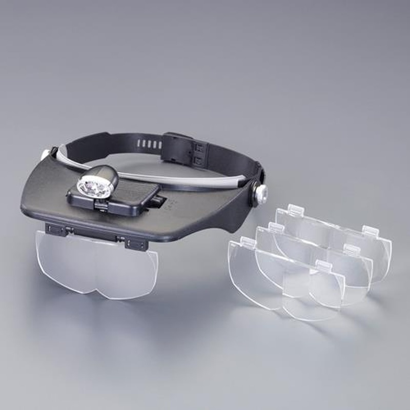 エスコ EA756HE-3 x1.2/x1.8/x2.5/x3.3ヘッドルーペ 1個(ご注文単位1個)【直送品】