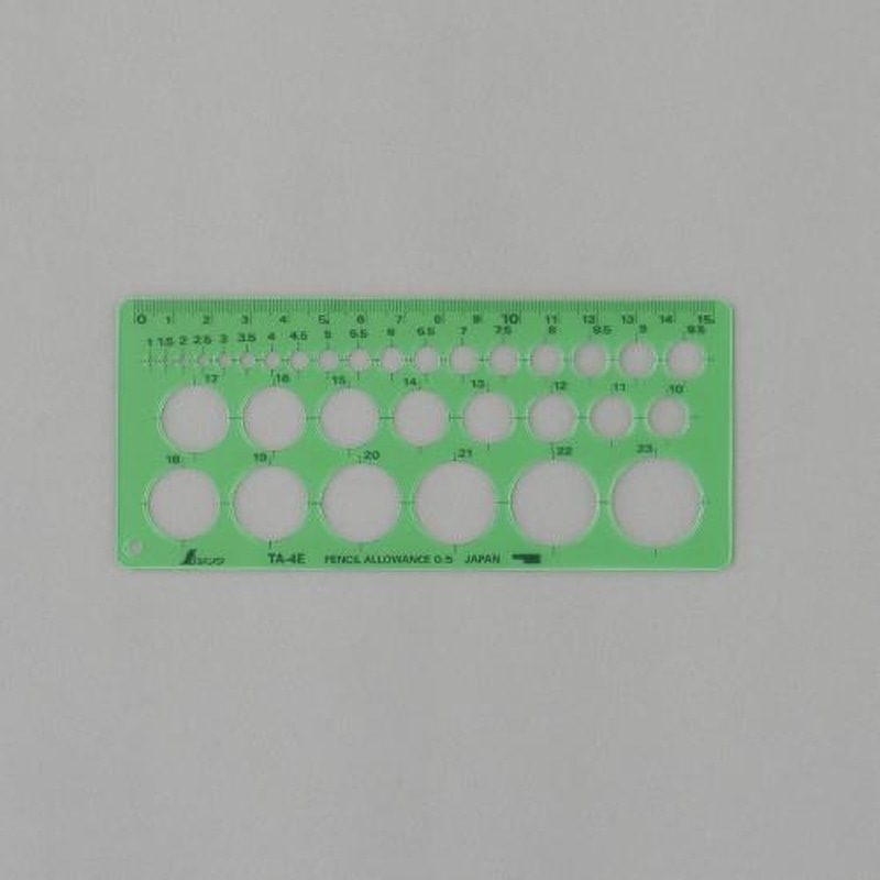 エスコ EA736MB-11 φ1-23mm円定規 1個(ご注文単位1個)【直送品】