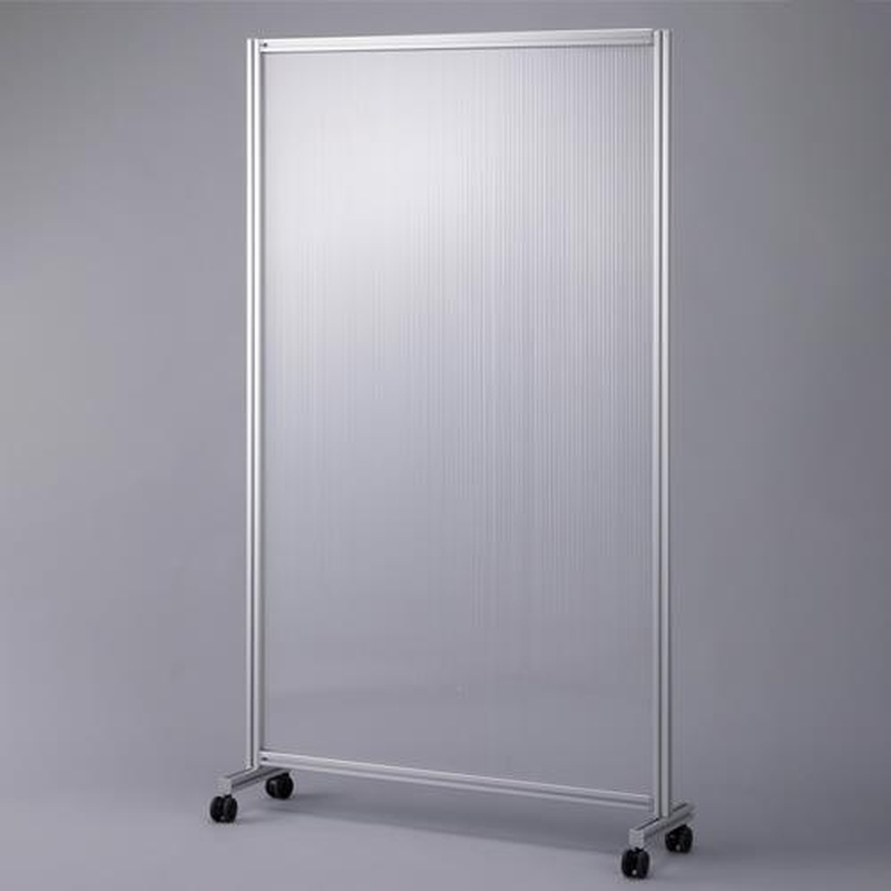 エスコ EA976CB-2 955x250x1638mmキャスター付パーテーション(中空/クリア 1個(ご注文単位1個)【直送品】