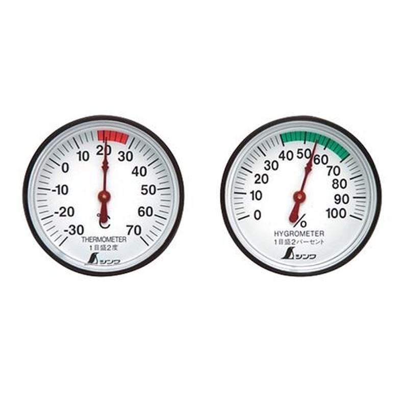 エスコ EA728EB-100 48mm温度計・湿度計セット 1個（ご注文単位1個）【直送品】