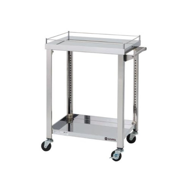 エスコ EA956NA-61 600x450x800mm/100kgワゴン(二段/ステンレス製) 1個（ご注文単位1個）【直送品】