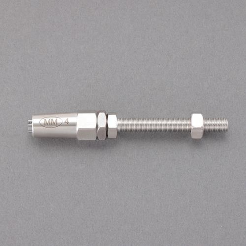 エスコ EA638JB-134 φ4.0x100mmワイヤー止め金具(ステンレス製) 1個(ご注文単位1個)【直送品】