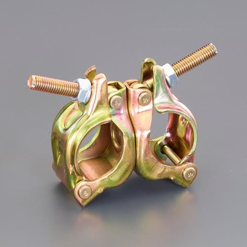 エスコ EA948TE-2 φ42.7/φ48.6mm兼用二連クランプ(自在) 1個（ご注文単位1個）【直送品】