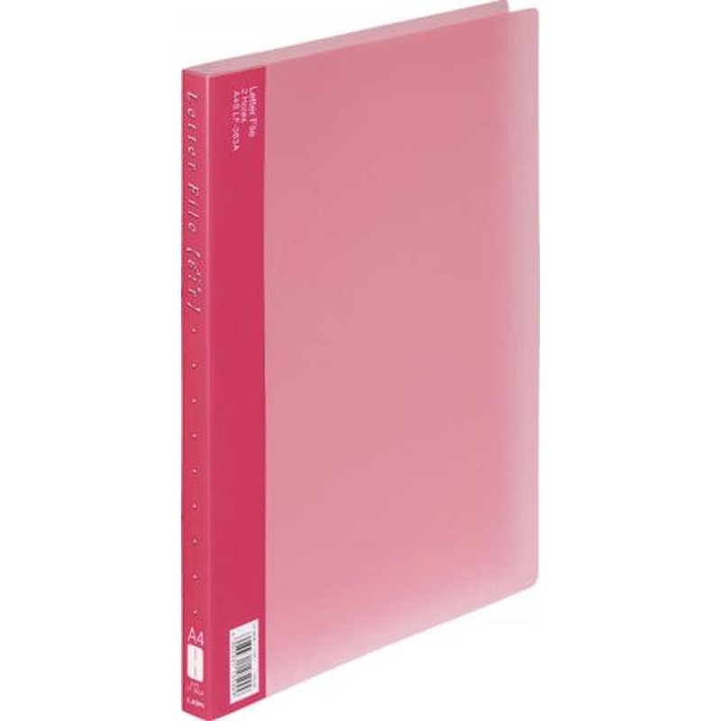 エスコ EA762CF-46 A4/S型レターファイル(120枚/ピンク) 1個（ご注文単位1個）【直送品】