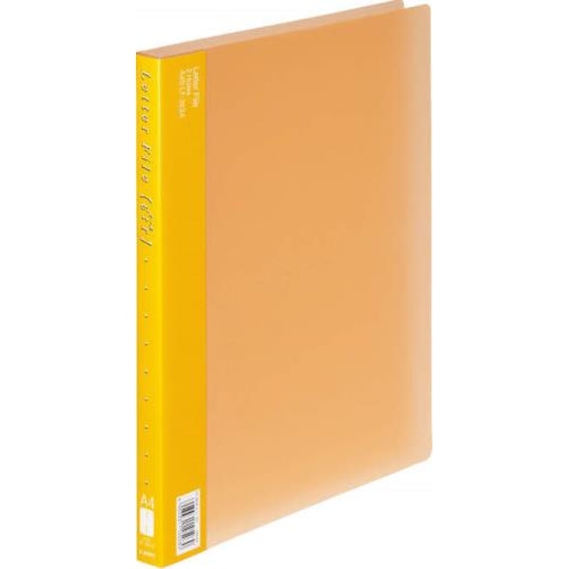 エスコ EA762CF-47 A4/S型レターファイル(120枚/オレンジ) 1個（ご注文単位1個）【直送品】