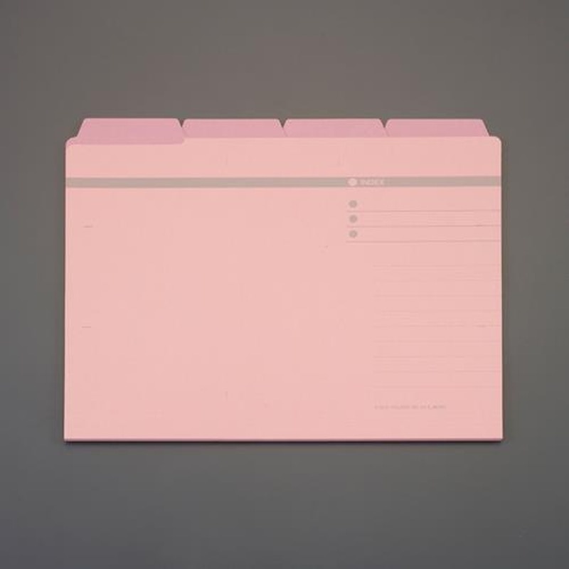 エスコ EA762CF-226 A4/240x311mmカラーフォルダー［ピンク](4冊) 1個（ご注文単位1個）【直送品】