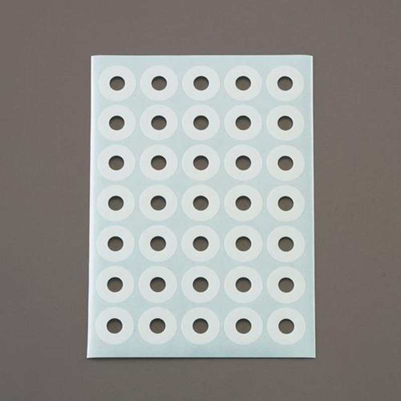 エスコ EA762CS-8 パンチ穴補強ラベル(80シート/2800片) 1個(ご注文単位1個)【直送品】