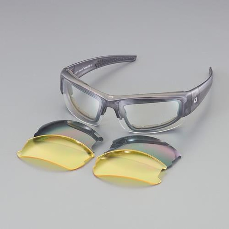 エスコ EA800LA-52 セーフティーグラス(レンズ3色セット) 1個(ご注文単位1個)【直送品】