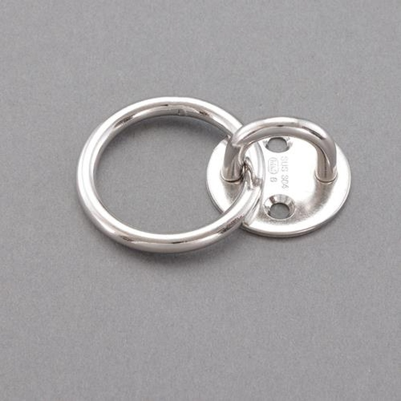 エスコ EA638M-48 8mmアイプレート丸カン(ステンレス製) 1個(ご注文単位1個)【直送品】