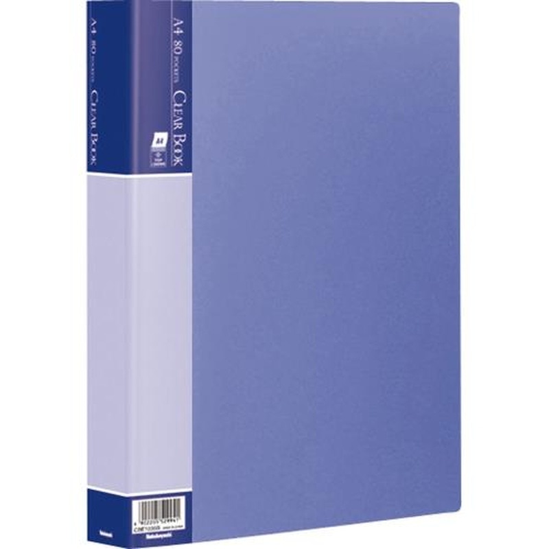 エスコ EA762CC-221 A4クリアーブック(ブルー/80ポケット) 1個(ご注文単位1個)【直送品】
