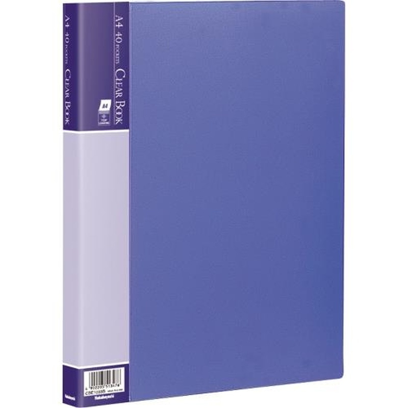 エスコ EA762CC-211 A4クリアーブック(ブルー/40ポケット) 1個(ご注文単位1個)【直送品】