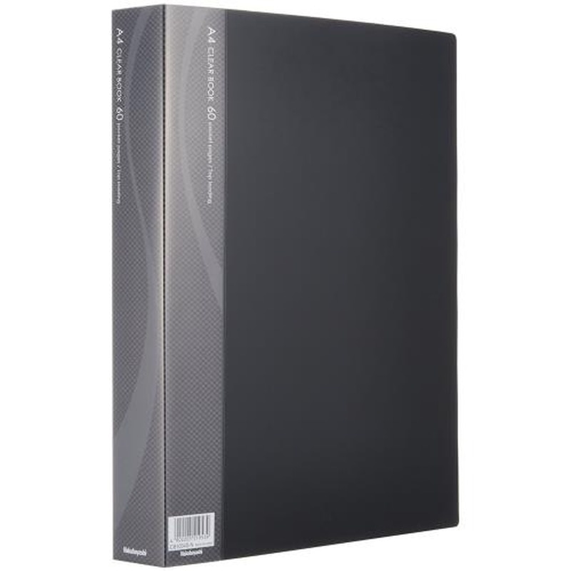 エスコ EA762CC-122 A4クリアーブック(ブラック/60ポケット) 1個(ご注文単位1個)【直送品】