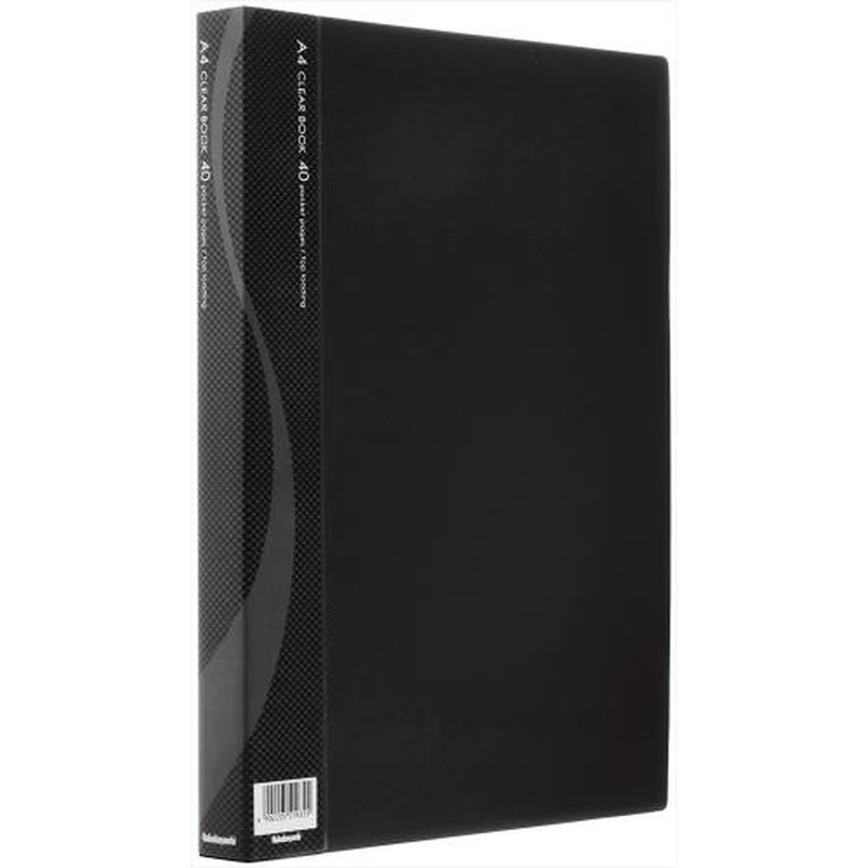 エスコ EA762CC-112 A4クリアーブック(ブラック/40ポケット) 1個(ご注文単位1個)【直送品】