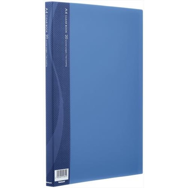 エスコ EA762CC-101 A4クリアーブック(ブルー/20ポケット) 1個(ご注文単位1個)【直送品】