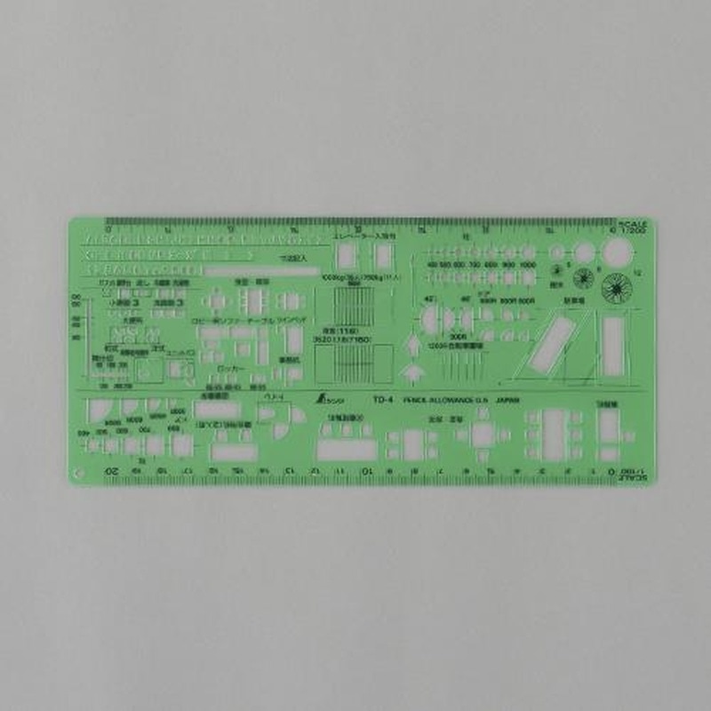 エスコ EA736MB-33 105x230mm建築記号定規 1個（ご注文単位1個）【直送品】