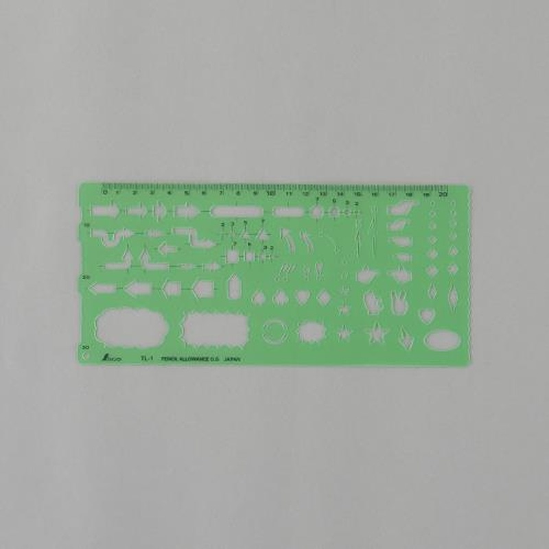 エスコ EA736MB-35 105x230mm矢線記号定規 1個（ご注文単位1個）【直送品】