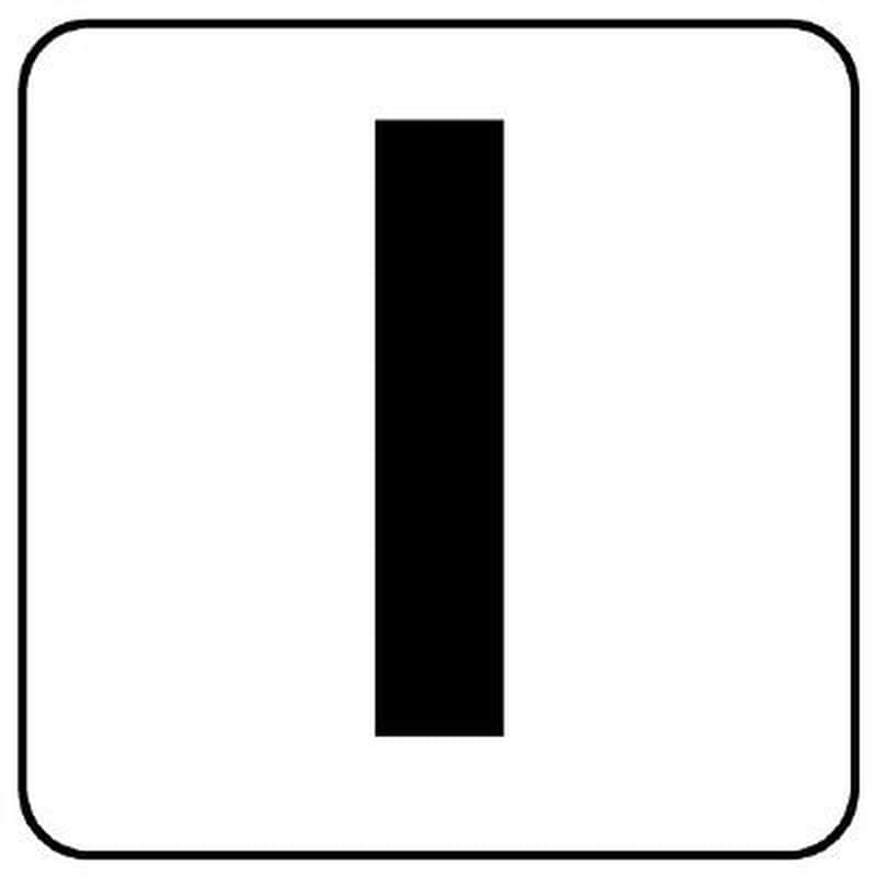 エスコ EA983CW-109 50x50mmアルファベット表示ステッカー［I](1枚) 1個（ご注文単位1個）【直送品】