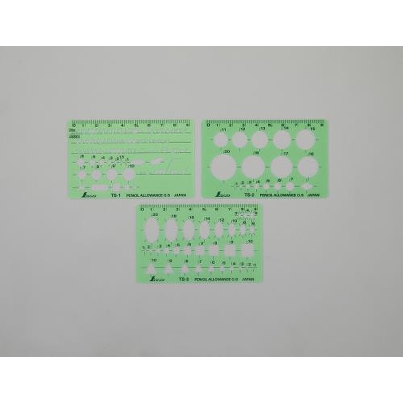 エスコ EA736MB-48 60x97mm英数字・一般記号定規セット(3枚) 1個（ご注文単位1個）【直送品】