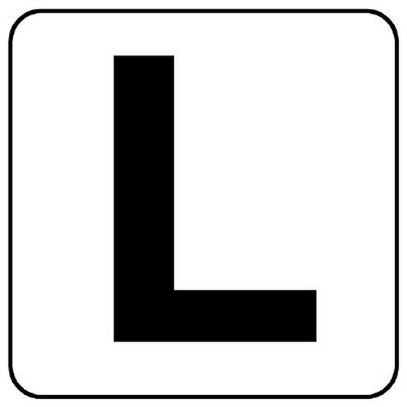 エスコ EA983CW-112 50x50mmアルファベット表示ステッカー［L](1枚) 1個（ご注文単位1個）【直送品】