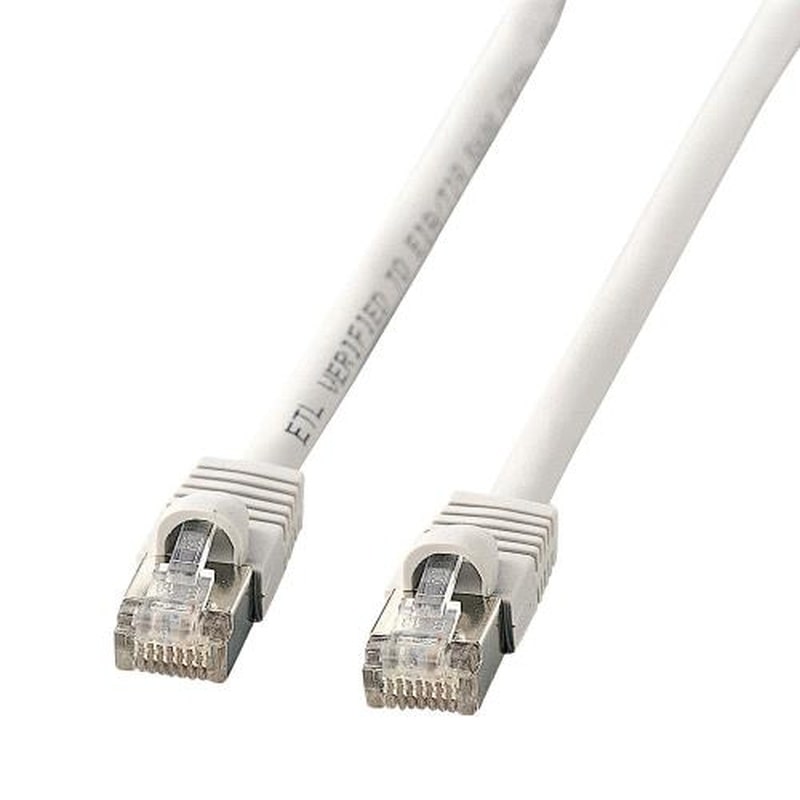 エスコ EA764B-504 5mLANケーブル(CAT5e/ノイズシールド処理/グレー) 1個(ご注文単位1個)【直送品】