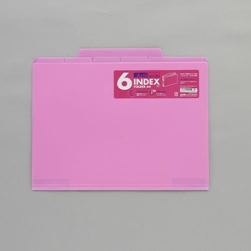 エスコ EA762CB-199 310x250mmインデックスホルダー(7ポケット/ピンク) 1個（ご注文単位1個）【直送品】