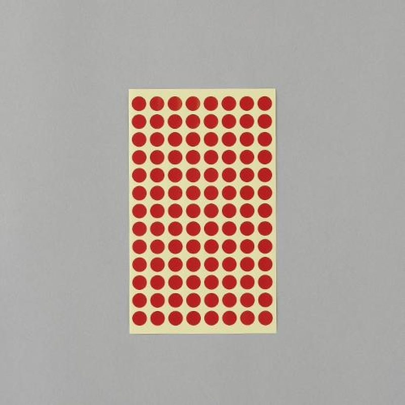 エスコ EA956VC-71 φ9mm/1456片カラーラベルシール(赤/14枚 1個（ご注文単位1個）【直送品】