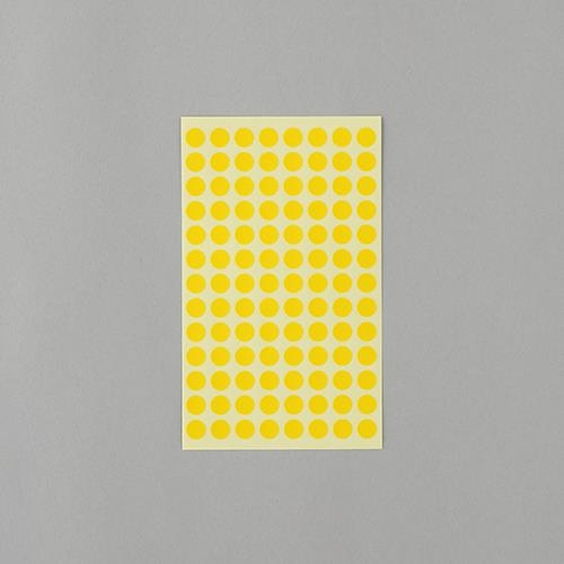 エスコ EA956VC-74 φ9mm/1456片カラーラベルシール(黄/14枚 1個(ご注文単位1個)【直送品】