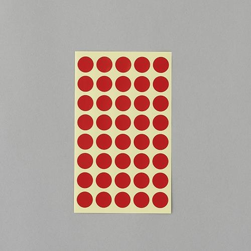 エスコ EA956VC-91 φ15mm/560片カラーラベルシール(赤/14枚 1個（ご注文単位1個）【直送品】