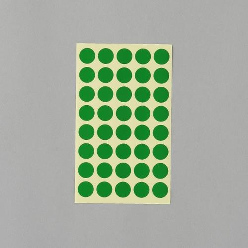 エスコ EA956VC-93 φ15mm/560片カラーラベルシール(緑/14枚 1個（ご注文単位1個）【直送品】